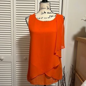 Bobeau Orange Layered Tank Top